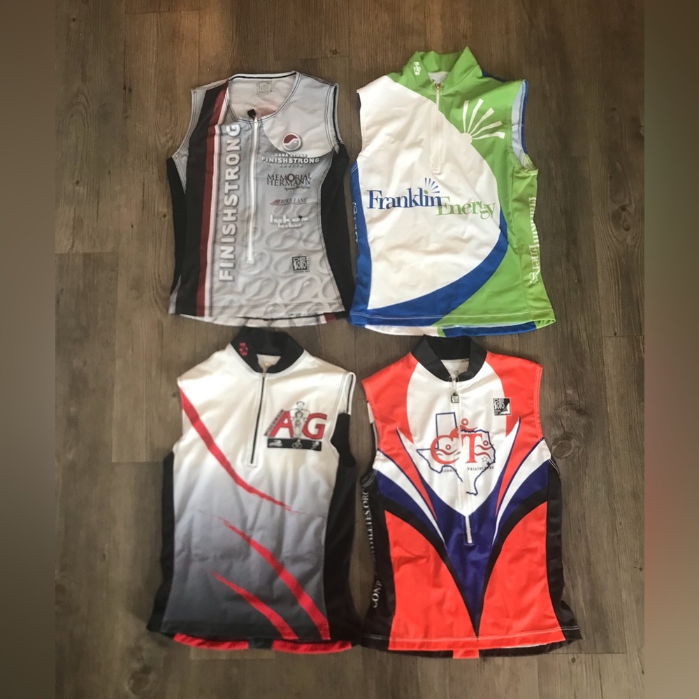 Lot of 4 Women’s Tri / Cycling Jerseys - Small